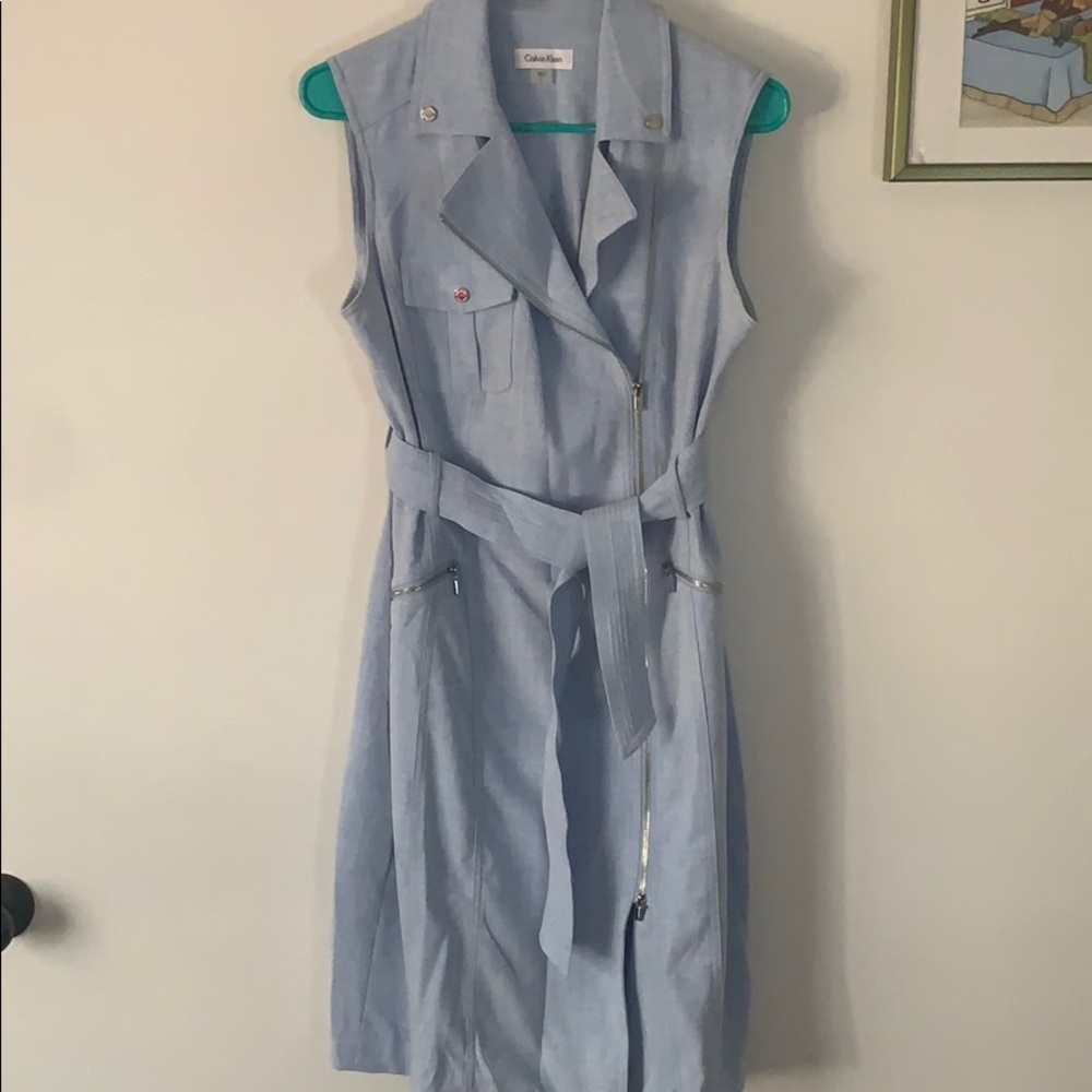 Calvin Klein Belted ZIP Dress